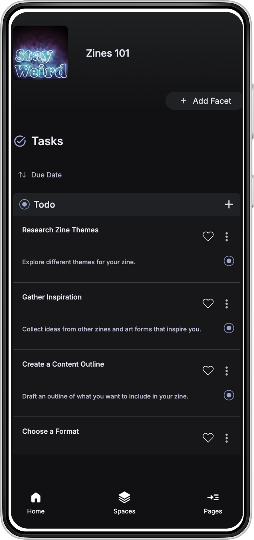 Tasks from Chat